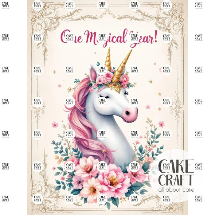 Βρώσιμα Σχέδια Baby - Βρώσιμο Σχέδιο first birthday magical unicorn v1