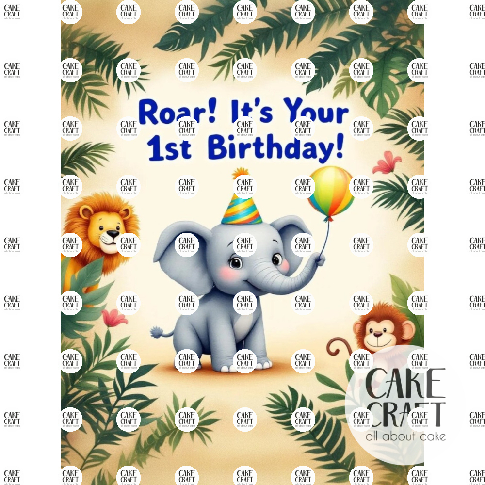 Βρώσιμα Σχέδια Baby - Βρώσιμο Σχέδιο first birthday zoo v1