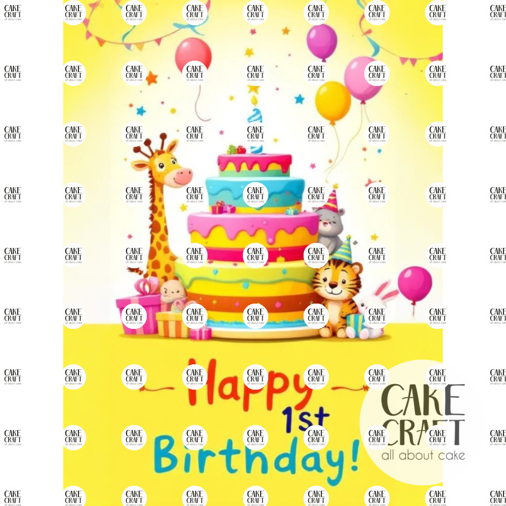 Βρώσιμα Σχέδια Baby - Βρώσιμο Σχέδιο happy 1st birthday v1