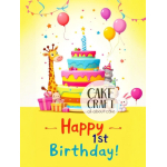 Βρώσιμα Σχέδια Baby - Βρώσιμο Σχέδιο happy 1st birthday v1