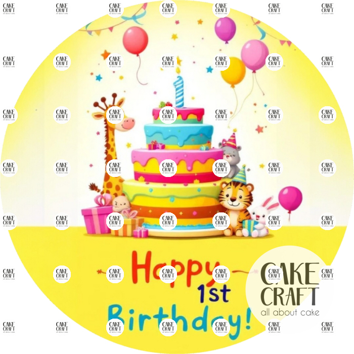 Βρώσιμα Σχέδια Baby - Βρώσιμο Σχέδιο happy 1st birthday v2