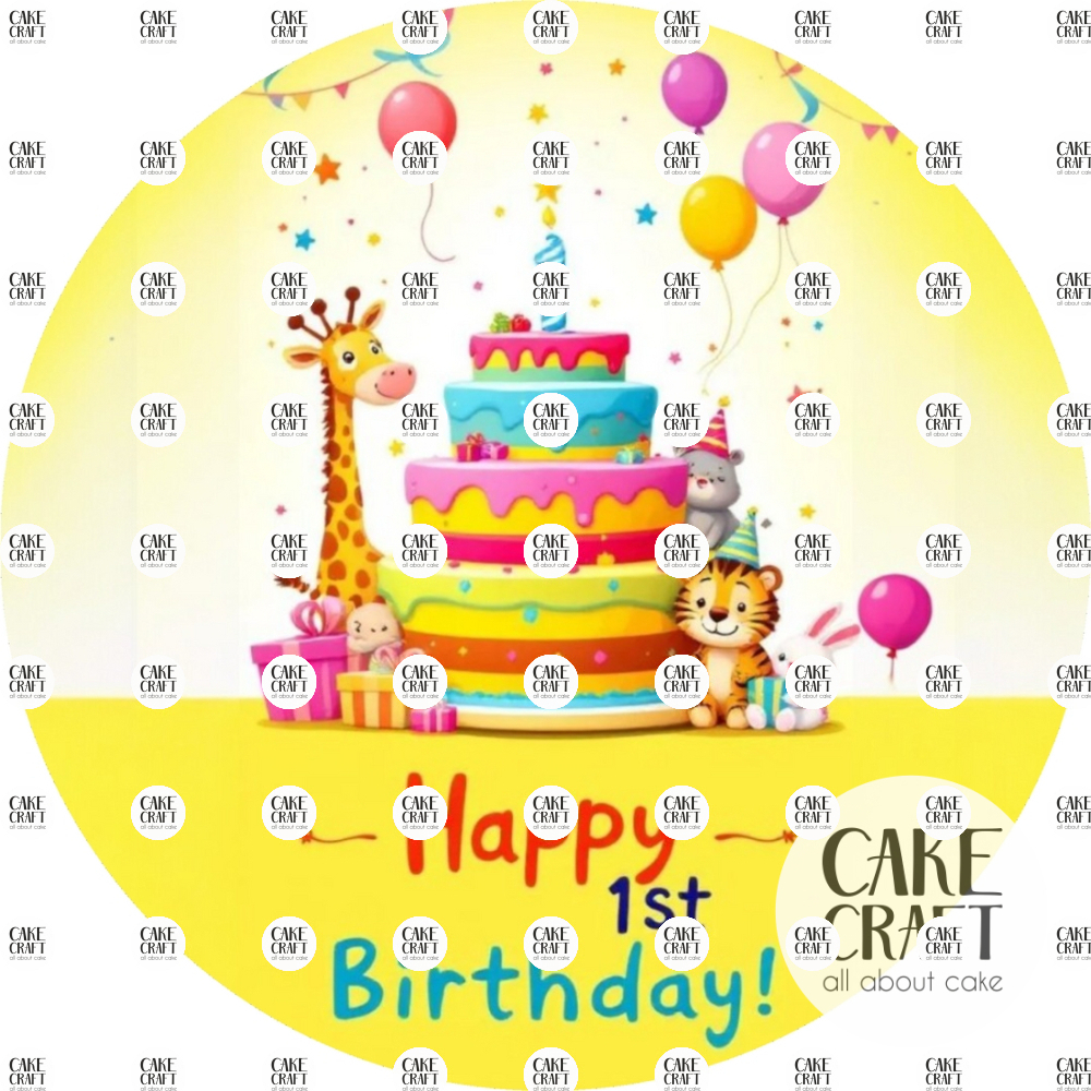 Βρώσιμα Σχέδια Baby - Βρώσιμο Σχέδιο happy 1st birthday v2