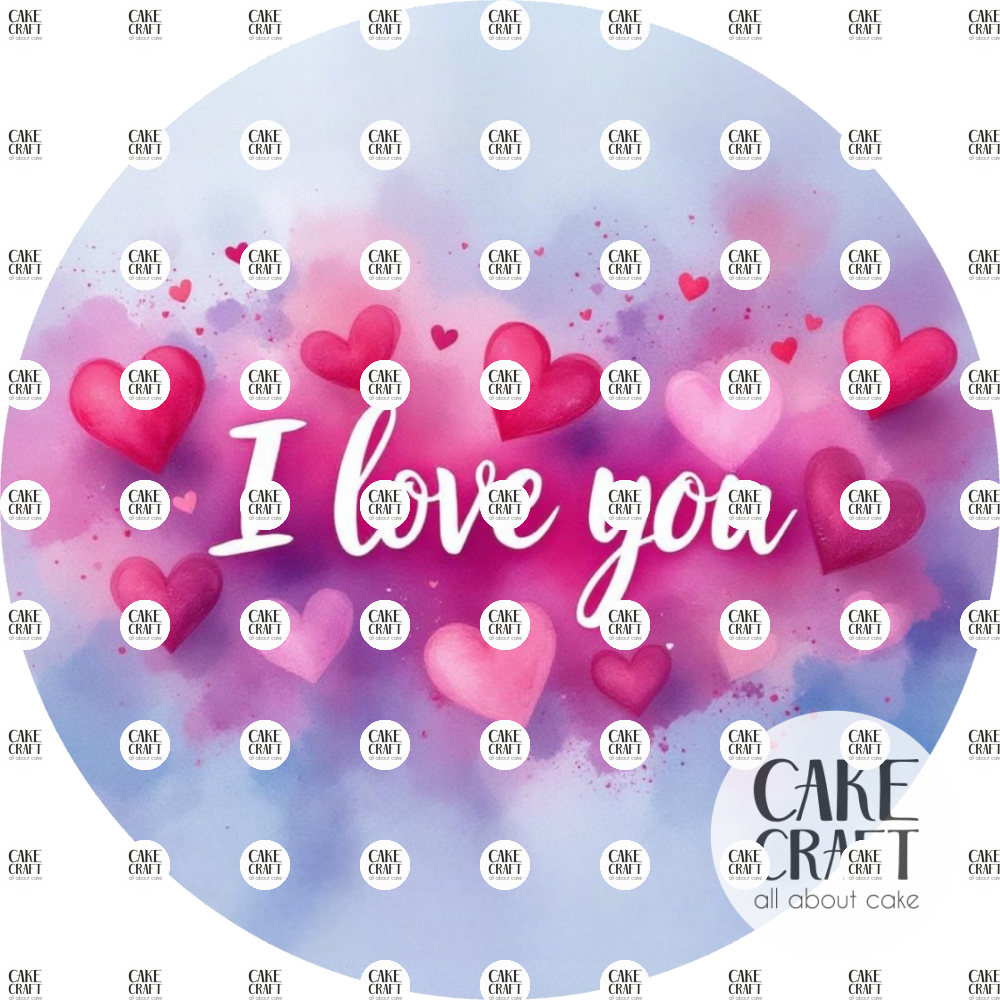 Βρώσιμα Σχέδια Γάμου / Βαλεντίνου - Βρώσιμο Σχέδιο i love you v2