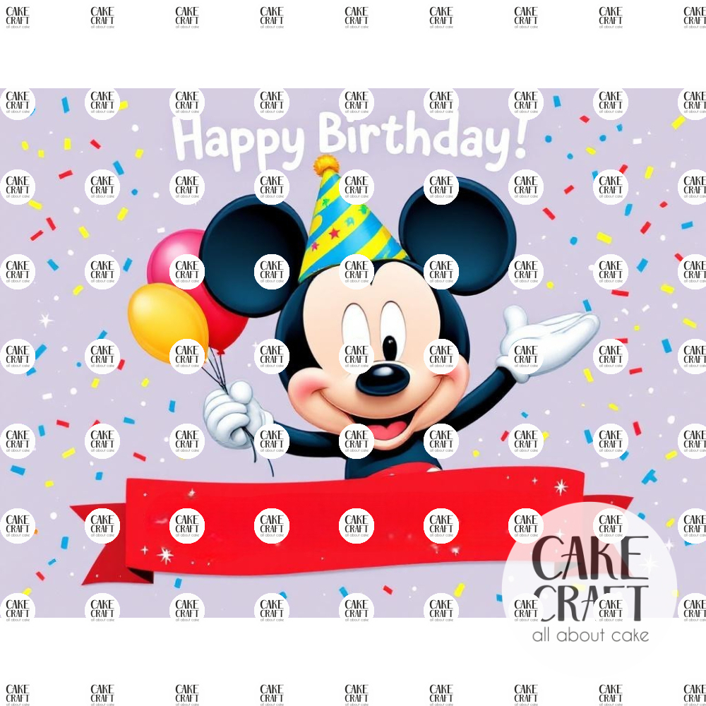 Βρώσιμα Σχέδια Γενεθλίων - Βρώσιμο Σχέδιο mickey mouse v1