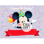 Βρώσιμα Σχέδια Γενεθλίων - Βρώσιμο Σχέδιο mickey mouse v1