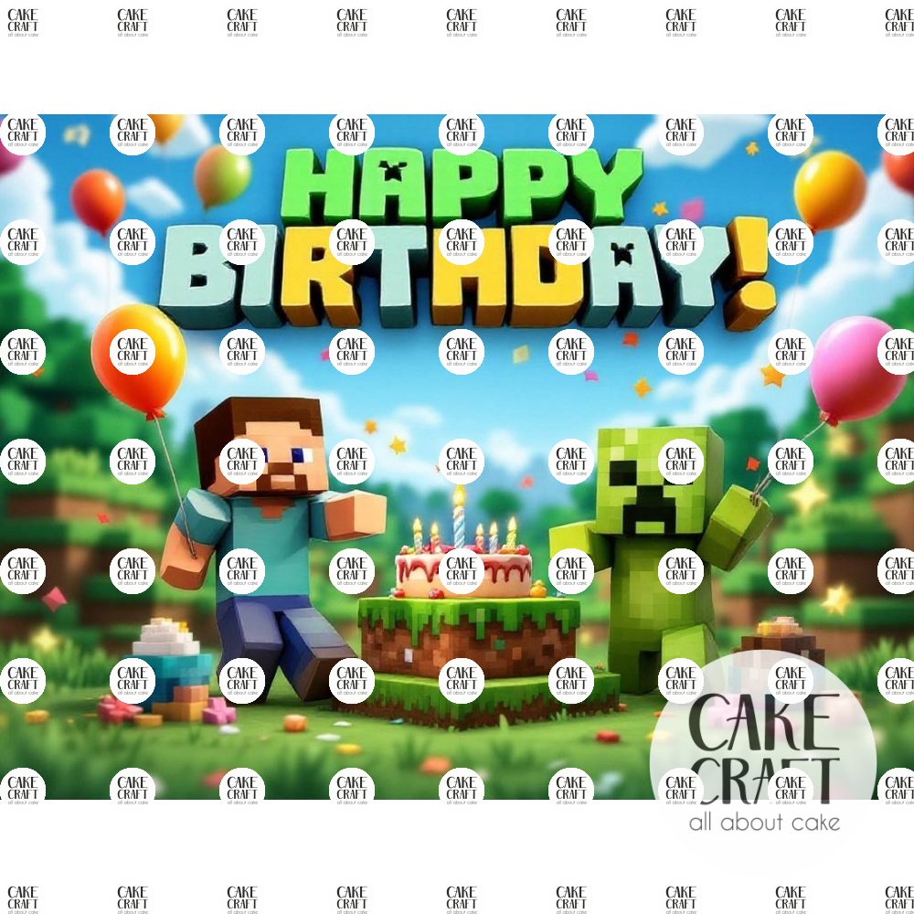 Βρώσιμα Σχέδια Γενεθλίων - Βρώσιμο Σχέδιο minecraft v1