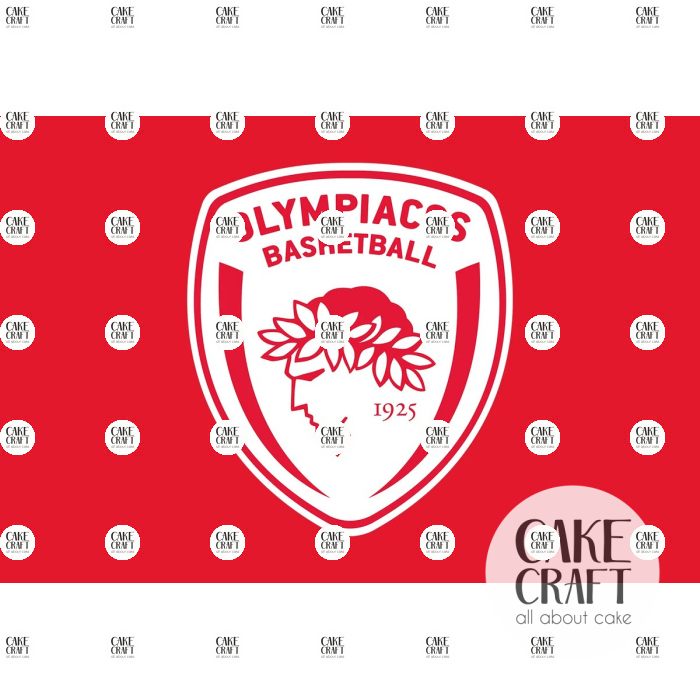 Βρώσιμα Σχέδια Γενεθλίων - Βρώσιμο Σχέδιο olympiakos basketball v1