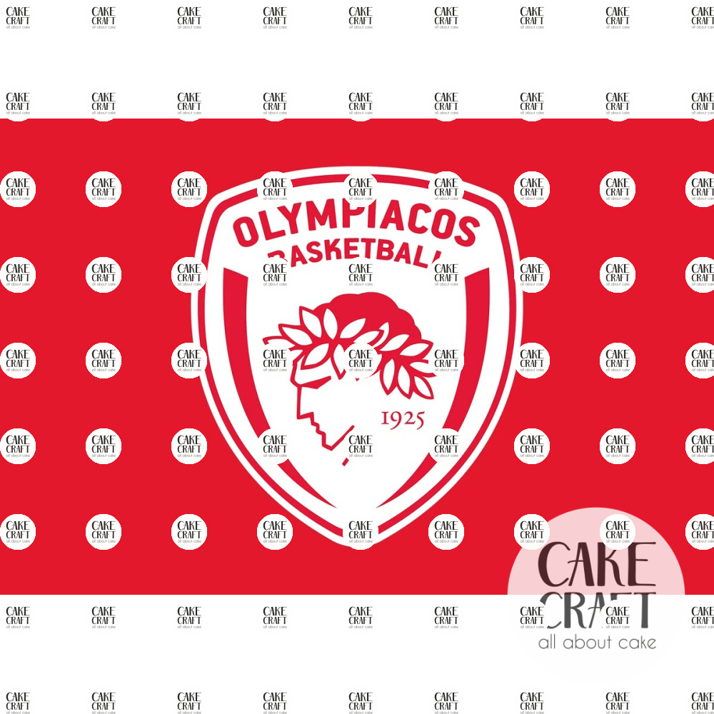 Βρώσιμα Σχέδια Γενεθλίων - Βρώσιμο Σχέδιο olympiakos basketball v1