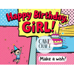 Βρώσιμα Σχέδια Γενεθλίων - Βρώσιμο Σχέδιο pop art girls v1