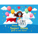 Βρώσιμα Σχέδια Γενεθλίων - Βρώσιμο Σχέδιο super mom v4