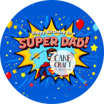 Βρώσιμα Σχέδια Γενεθλίων - Βρώσιμο Σχέδιο superdad v2