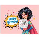 Βρώσιμα Σχέδια Γενεθλίων - Βρώσιμο Σχέδιο super mom v7