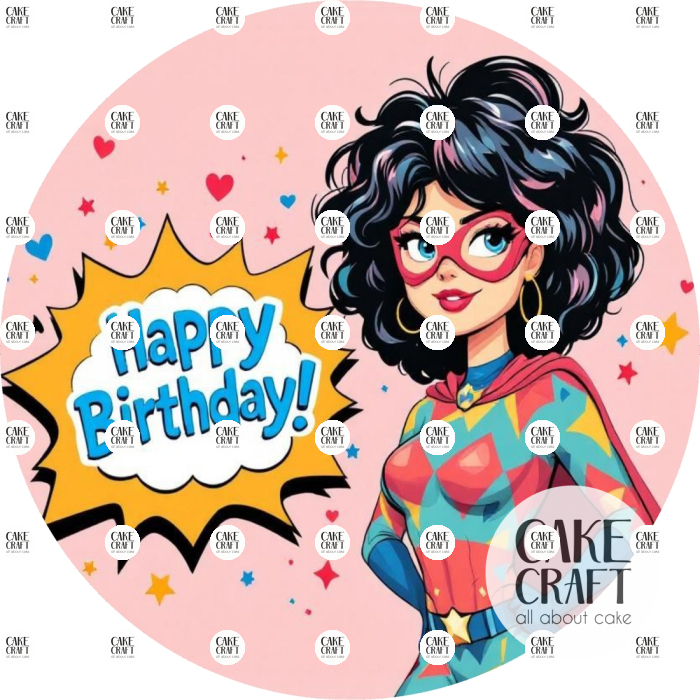 Βρώσιμα Σχέδια Γενεθλίων - Βρώσιμο Σχέδιο super mom v8