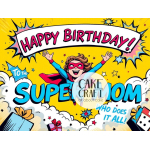 Βρώσιμα Σχέδια Γενεθλίων - Βρώσιμο Σχέδιο super mom v9