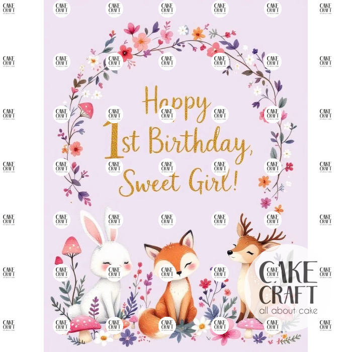 Βρώσιμα Σχέδια Baby - Βρώσιμο Σχέδιο first birthday sweet girl v1