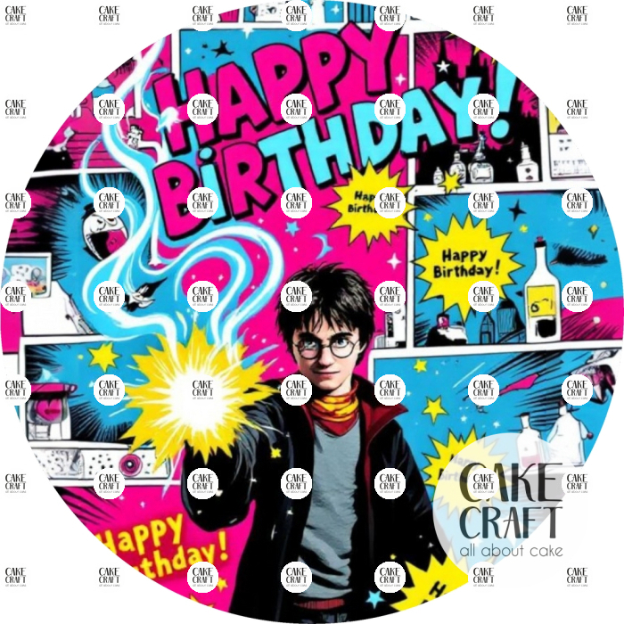 Βρώσιμα Σχέδια Γενεθλίων - Βρώσιμο Σχέδιο harry potter pop art v2