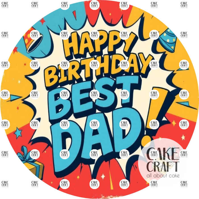 Βρώσιμα Σχέδια Γενεθλίων - Βρώσιμο Σχέδιο best dad v4