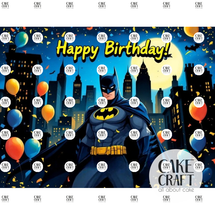 Βρώσιμα Σχέδια Γενεθλίων - Βρώσιμο Σχέδιο batman v2