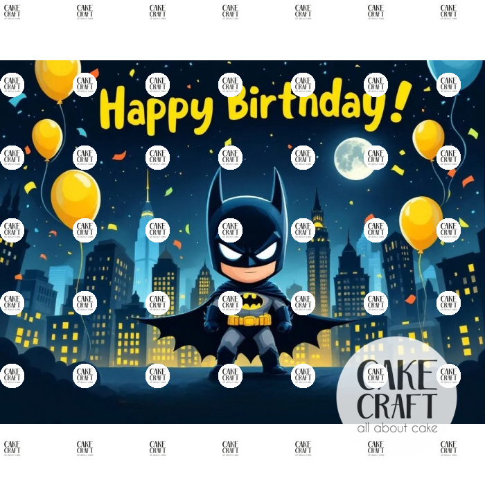 Βρώσιμα Σχέδια Γενεθλίων - Βρώσιμο Σχέδιο batman v1
