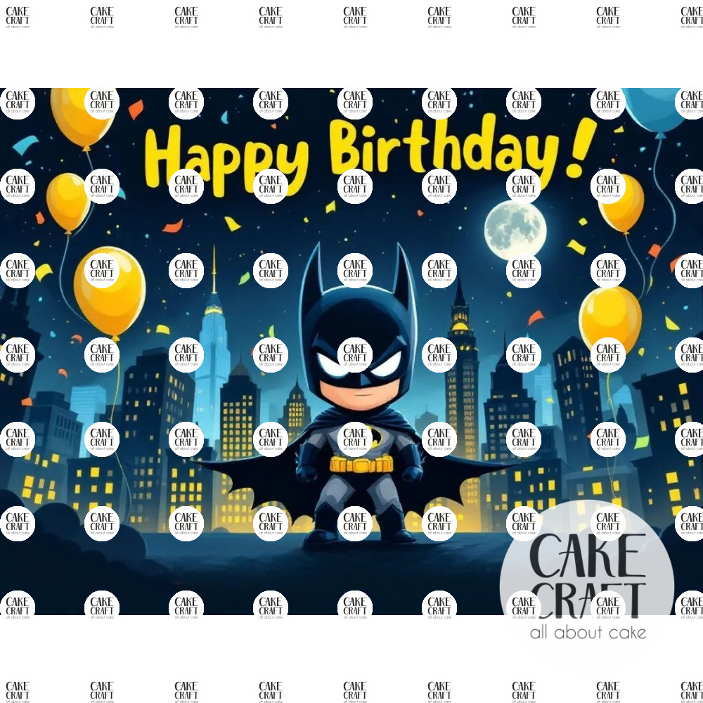 Βρώσιμα Σχέδια Γενεθλίων - Βρώσιμο Σχέδιο batman v1