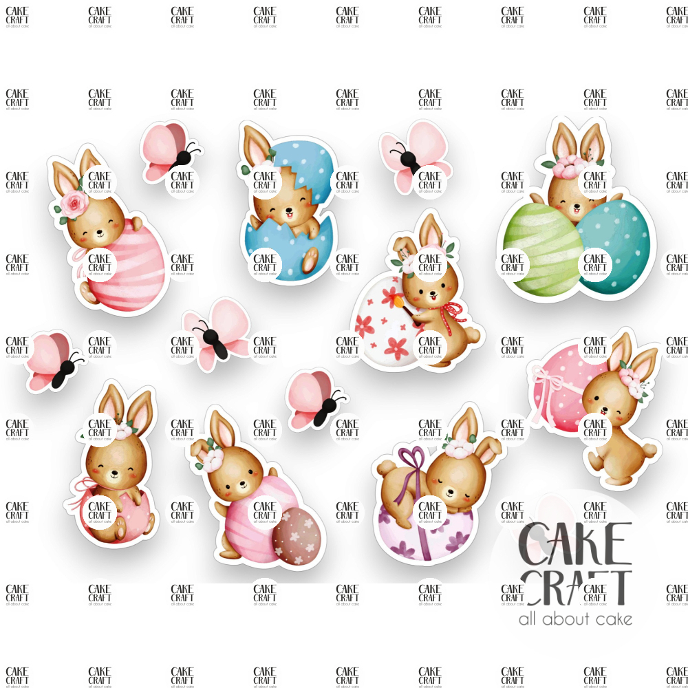 Βρώσιμη Εκτύπωση - Βρώσιμα σχέδια Easter v3 - 14τμχ