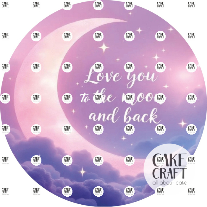 Βρώσιμα Σχέδια Γάμου / Βαλεντίνου - Βρώσιμο Σχέδιο Love you to the moon