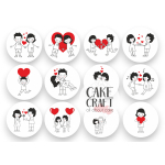 Βρώσιμη Εκτύπωση - Βρώσιμα σχέδια Valentine Couples v2 - 12τμχ