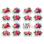 Βρώσιμη Εκτύπωση - Βρώσιμα σχέδια Roses - 16τμχ