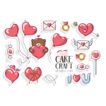 Βρώσιμη Εκτύπωση - Βρώσιμα σχέδια Valentine Mix v3 - 15τμχ