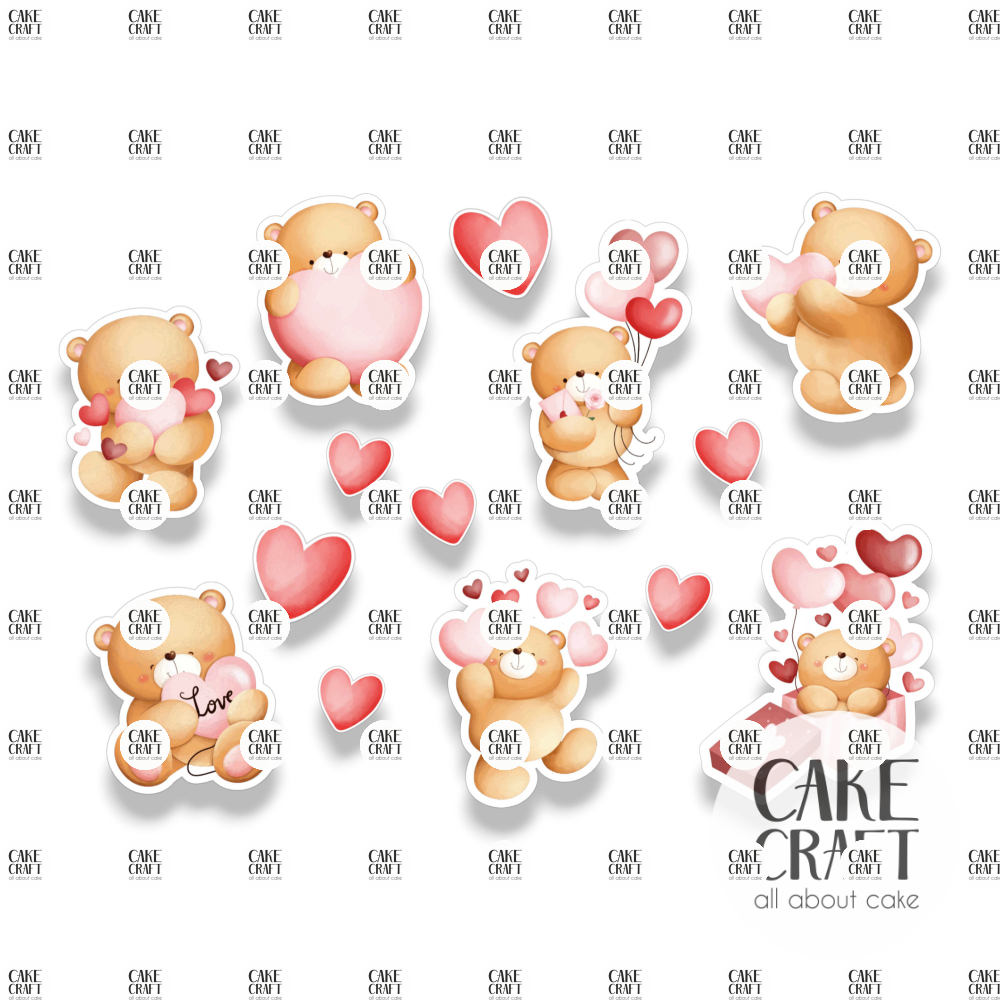 Βρώσιμη Εκτύπωση - Βρώσιμα σχέδια Valentine Forever friends Mix v1 - 14τμχ