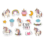 Βρώσιμη Εκτύπωση - Βρώσιμα σχέδια Unicorn5 - 16τμχ