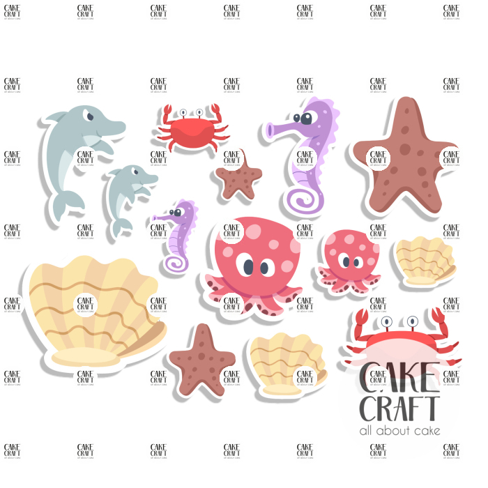 Βρώσιμη Εκτύπωση - Βρώσιμα σχέδια Καλοκαιρινά 2 -14τμχ