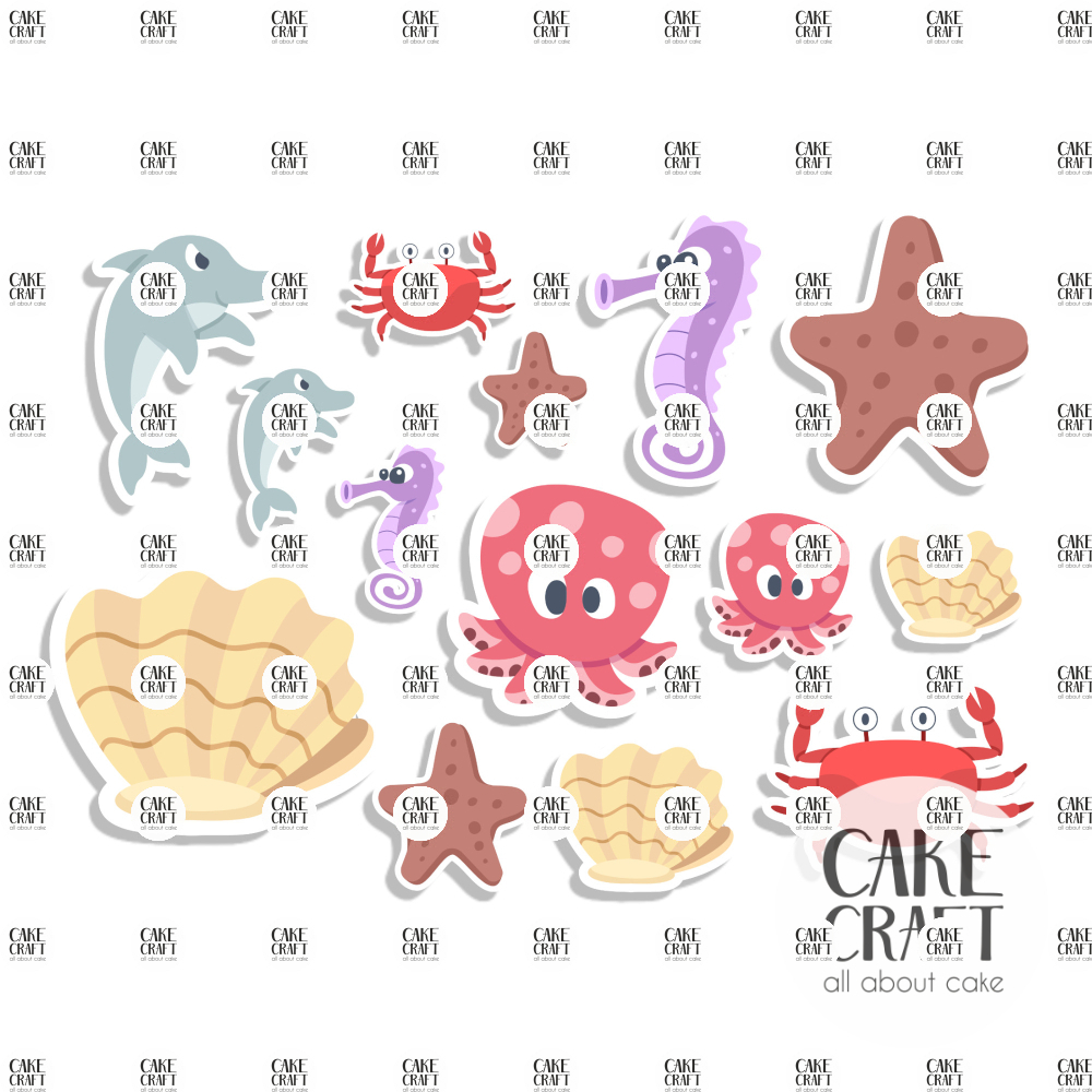 Βρώσιμη Εκτύπωση - Βρώσιμα σχέδια Καλοκαιρινά 2 -14τμχ