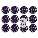 Βρώσιμη Εκτύπωση - Βρώσιμα σχέδια Διάστημα τάπες 6cm - 12τμχ