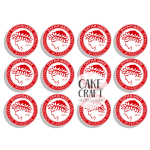 Βρώσιμη Εκτύπωση - Βρώσιμα σχέδια Ολυμπιακός τάπες 6cm - 12τμχ