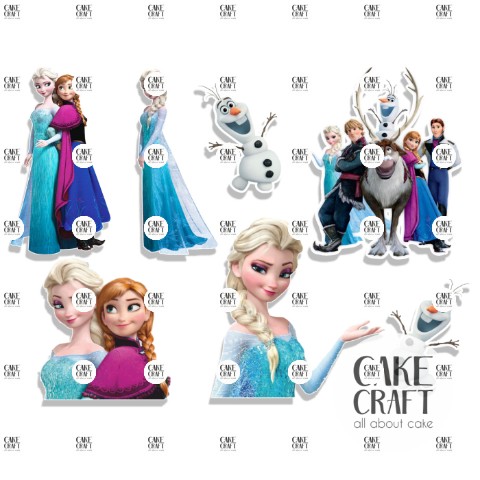 Βρώσιμη Εκτύπωση - Βρώσιμα σχέδια Frozen 7τμχ