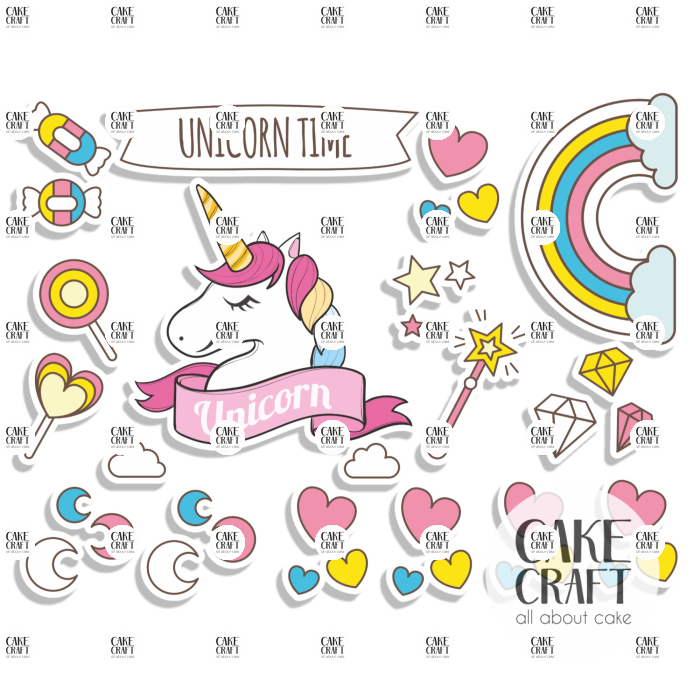 Βρώσιμη Εκτύπωση - Βρώσιμα σχέδια Unicorn2 37τμχ