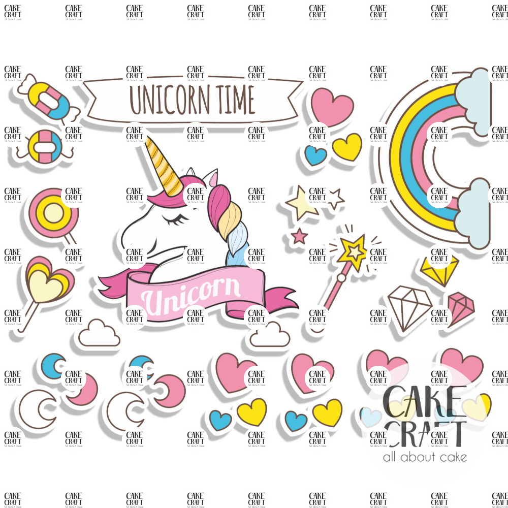 Βρώσιμη Εκτύπωση - Βρώσιμα σχέδια Unicorn2 37τμχ