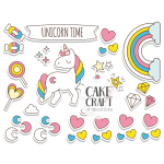 Βρώσιμη Εκτύπωση - Βρώσιμα σχέδια Unicorn 40τμχ