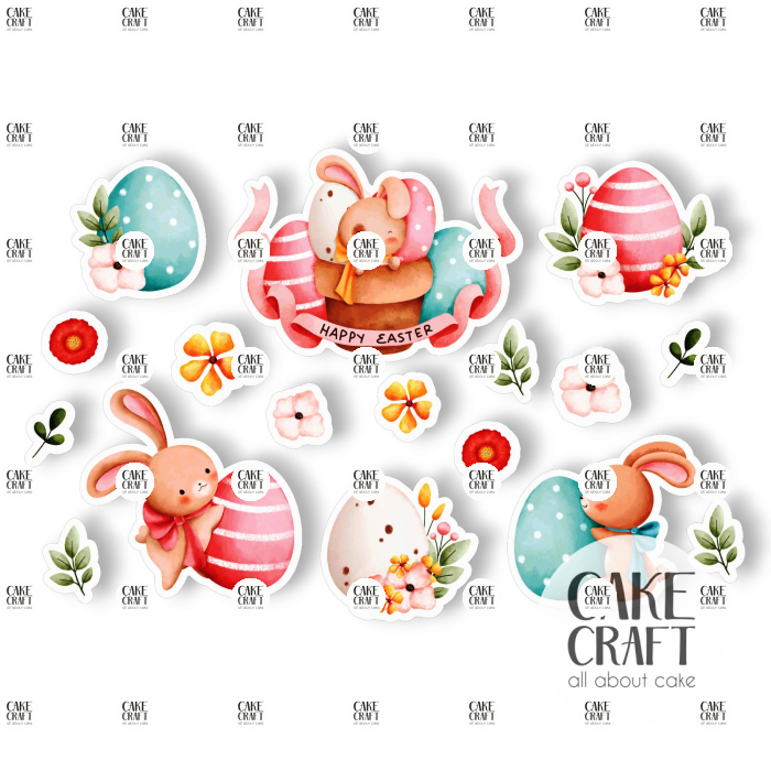 Βρώσιμη Εκτύπωση - Βρώσιμα σχέδια Easter v2 - 17τμχ