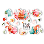 Βρώσιμη Εκτύπωση - Βρώσιμα σχέδια Easter v2 - 17τμχ