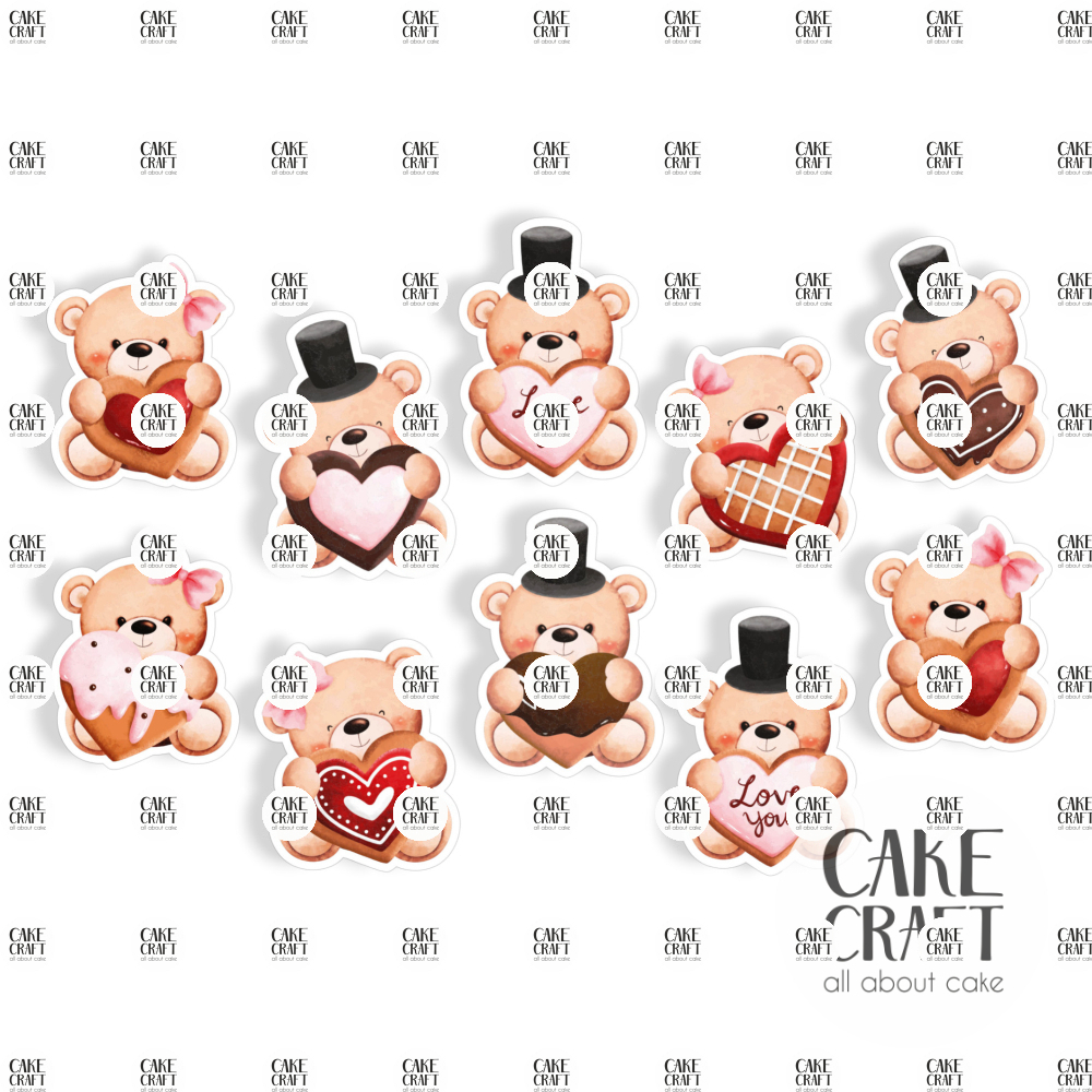 Βρώσιμη Εκτύπωση - Βρώσιμα σχέδια Valentine Forever friends Mix v3 - 10τμχ