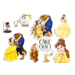 Βρώσιμη Εκτύπωση - Βρώσιμα σχέδια Πεντάμορφη και το Τέρας 9τμχ