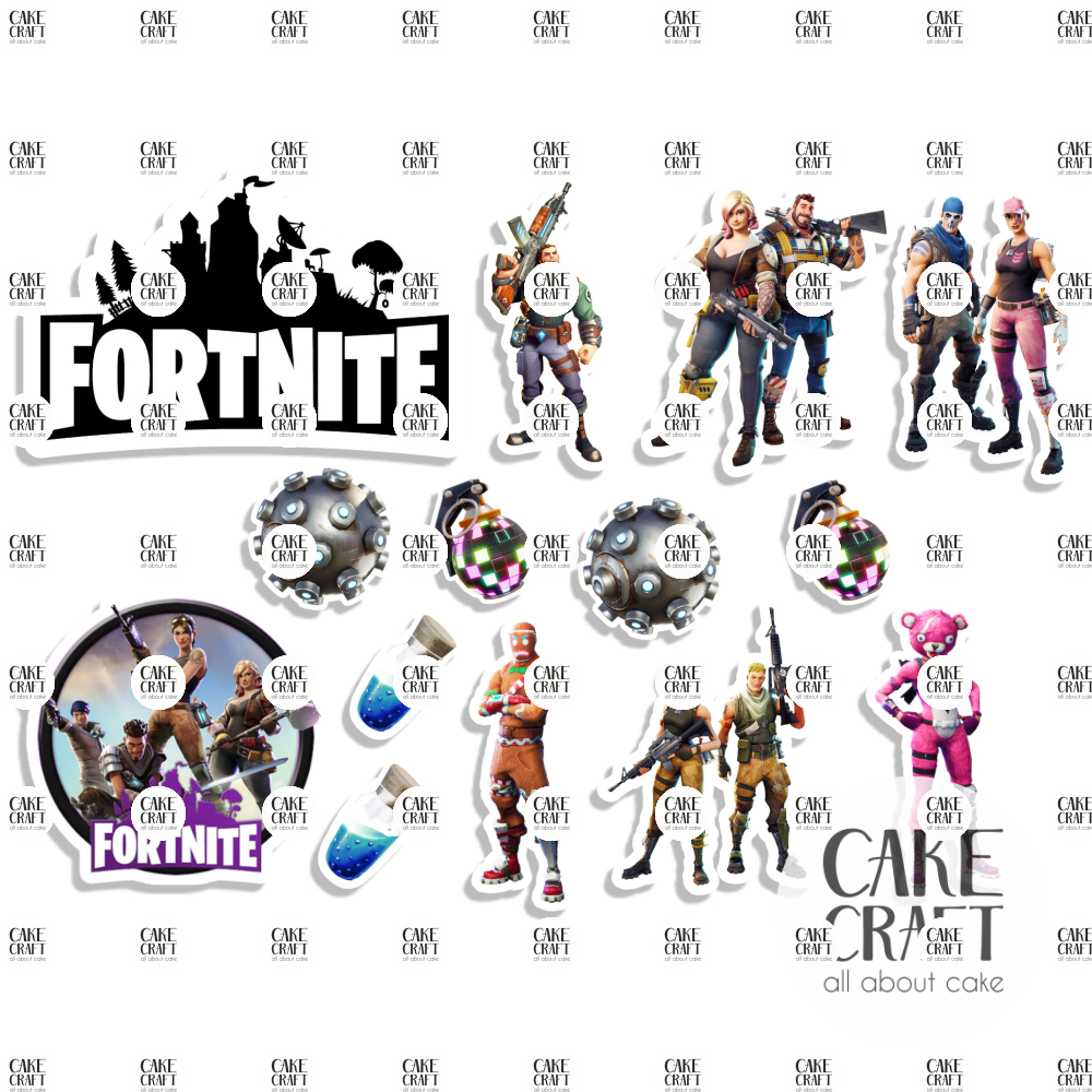 Βρώσιμη Εκτύπωση - Βρώσιμα σχέδια Fortnite 14τμχ