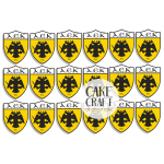 Βρώσιμη Εκτύπωση - Βρώσιμα σχέδια ΑΕΚ τάπες 6cm - 18τμχ