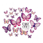 Βρώσιμη Εκτύπωση - Βρώσιμες πεταλούδες Ροζ 23τμχ