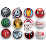 Βρώσιμη Εκτύπωση - Βρώσιμα σχέδια Avengers- 12τμχ