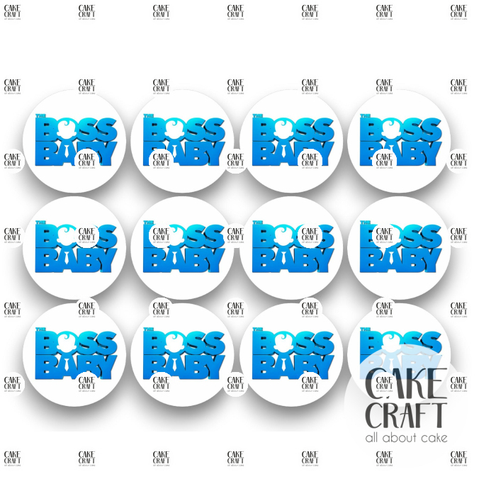 Βρώσιμη Εκτύπωση - Βρώσιμα σχέδια Baby Boss v2- 12τμχ