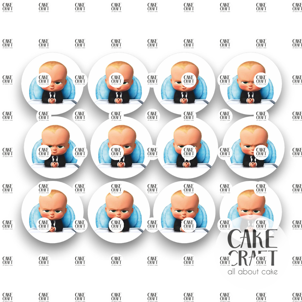 Βρώσιμη Εκτύπωση - Βρώσιμα σχέδια Baby Boss - 12τμχ