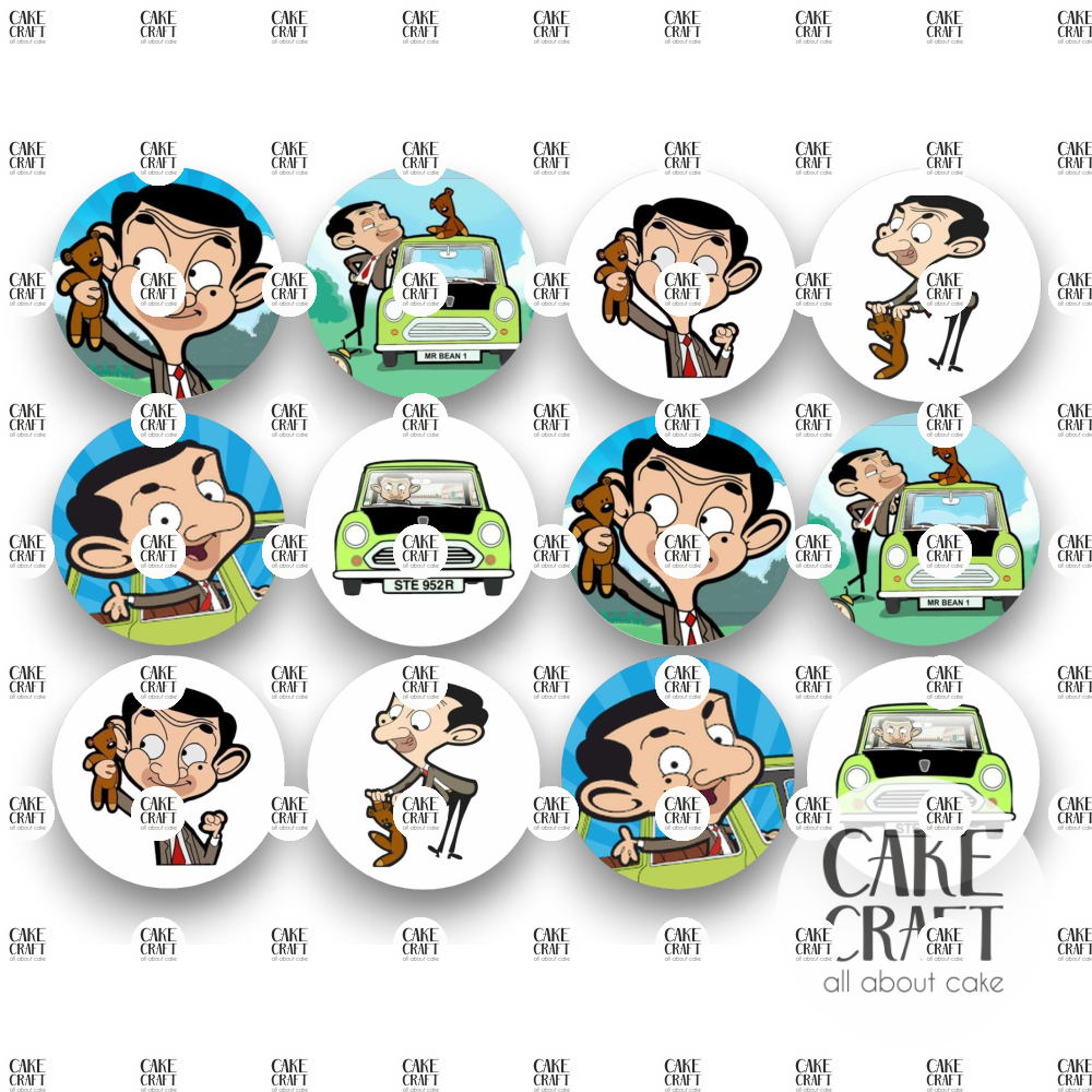 Βρώσιμη Εκτύπωση - Βρώσιμα σχέδια Mr.Bean - 12τμχ